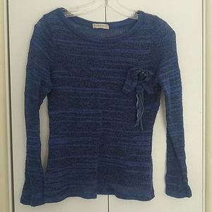 Farinelli Knit Top, Blue, with detachable accent